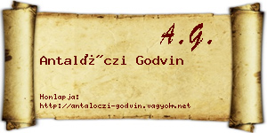 Antalóczi Godvin névjegykártya
